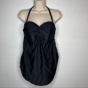 Old Navy M Twist Top Tankini Black